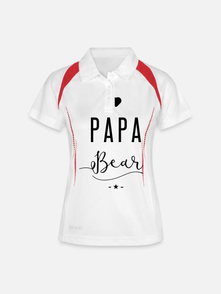 papa bear - Women's Polo breathable - white/navy