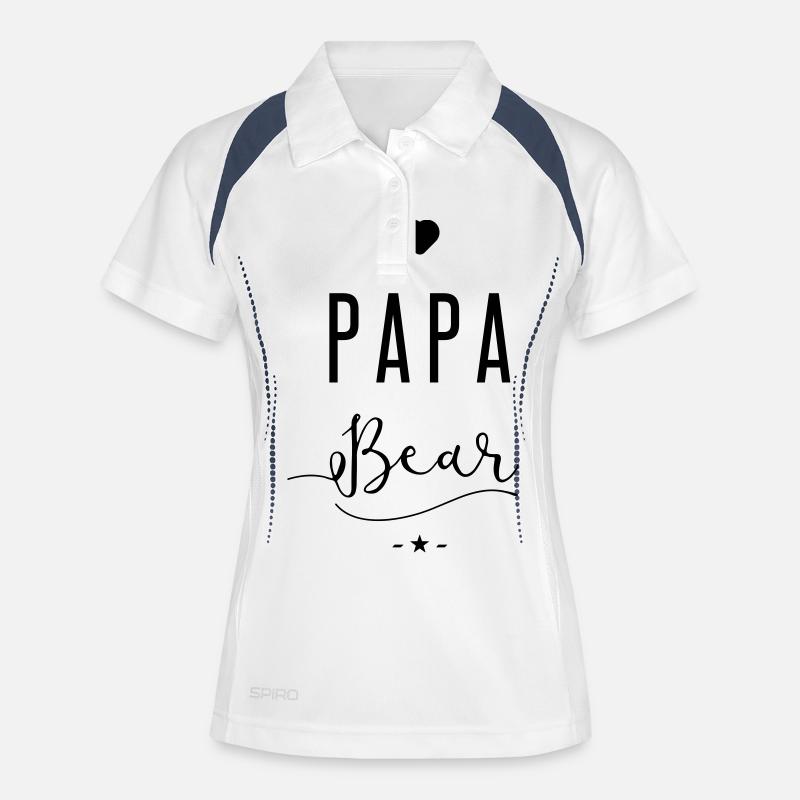 papa bear - Women's Polo breathable - white/navy