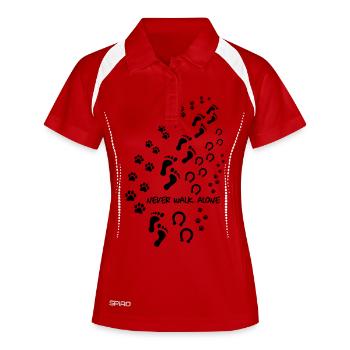 never walk alone 3 - Women's Polo breathable - white/navy - Front