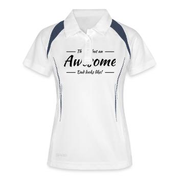 This is what an awesome dad looks like - Polo respirant Femme - blanc/marine - Devant