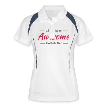 This is what an awesome dad looks like - Polo respirant Femme - blanc/marine - Devant