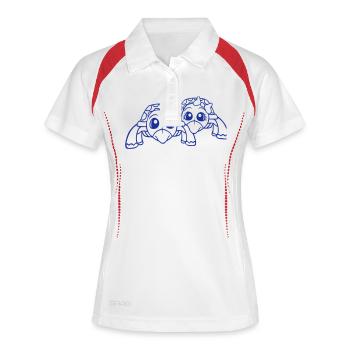 2 Turtles Couple In Love Man Woman Love - Women's Polo breathable - white/navy - Front