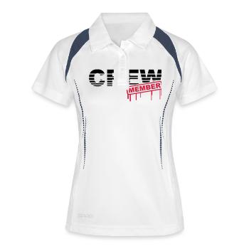 Crew Member - Polo respirant Femme - blanc/marine - Devant