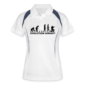 Evolution Airsoft - Women's Polo breathable - white/navy - Front