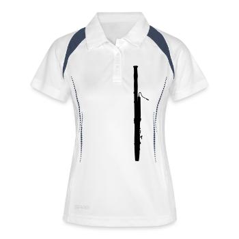 Fagott - Frauen Polo atmungsaktiv - Weiß/Navy - Vorne