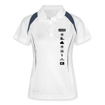 Canon Weißabgleich - Frauen Polo atmungsaktiv - Weiß/Navy - Vorne