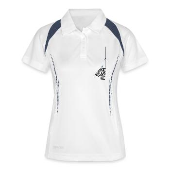 fishing - Polo respirant Femme - blanc/marine - Devant