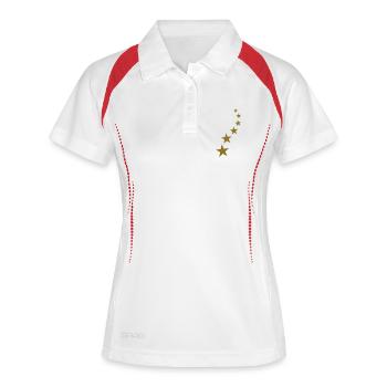 six_stars - Polo respirant Femme - blanc/marine - Devant