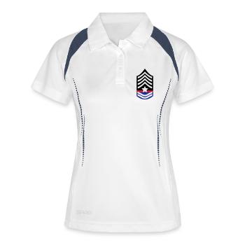 abzeichen2 - Women's Polo breathable - white/navy - Front