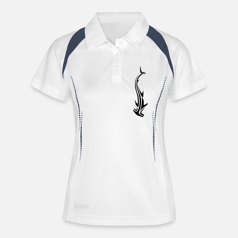 hammer_shark_06 - Women's Polo breathable - white/navy