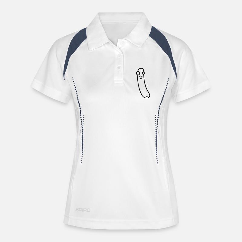 Funny Sausage - Women's Polo breathable - white/navy