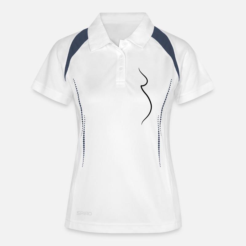 Pregnant - Women's Polo breathable - white/navy
