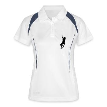 seilketterer - Frauen Polo atmungsaktiv - Weiß/Navy - Vorne