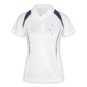 star - Women's Polo breathable - white/navy - Front