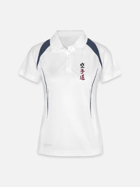 Karatedo japanese - Women's Polo breathable - white/navy