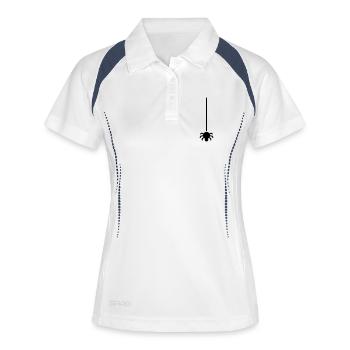 Hangende Spinne - Frauen Polo atmungsaktiv - Weiß/Navy - Vorne