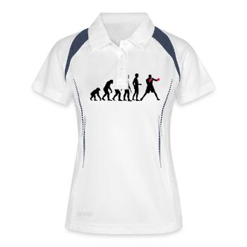 evolution_boxen_b_2c - Women's Polo breathable - white/navy - Front