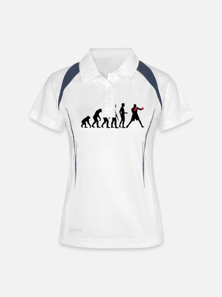 evolution_boxen_b_2c - Women's Polo breathable - white/navy