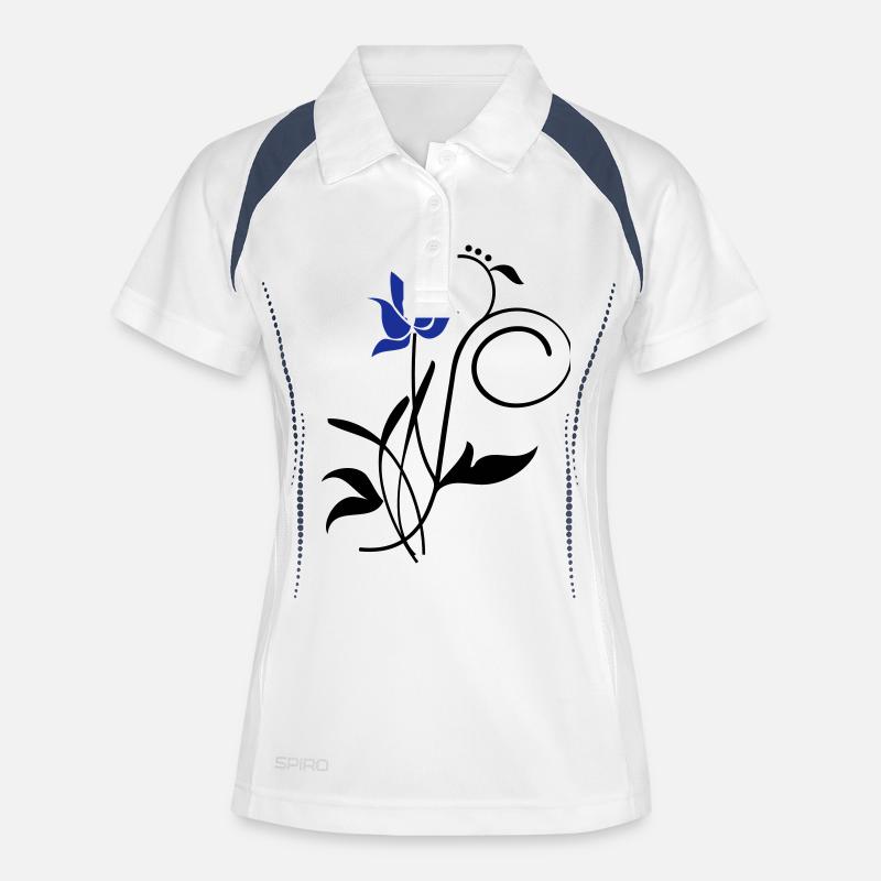 Orchidee / orchid (2c) - Women's Polo breathable - white/navy
