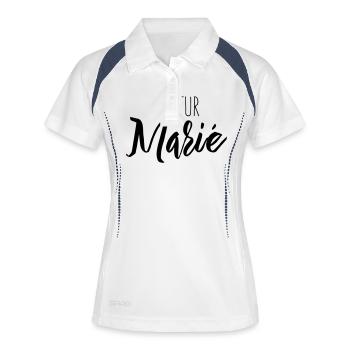 Futur Marié - Polo respirant Femme - blanc/marine - Devant