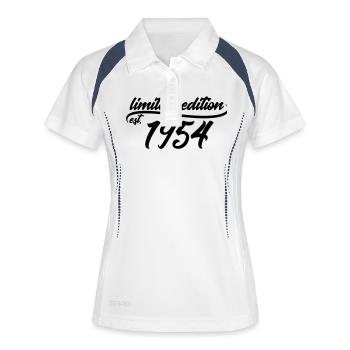Limited Edition est 1954 - Frauen Polo atmungsaktiv - Weiß/Navy - Vorne