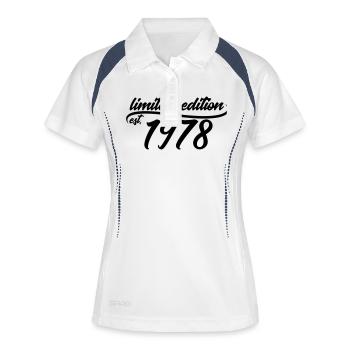 Limited Edition est 1978 - Frauen Polo atmungsaktiv - Weiß/Navy - Vorne