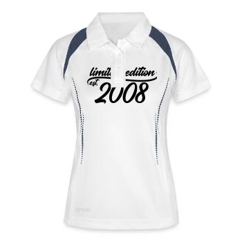 Limited Edition est 2008 - Frauen Polo atmungsaktiv - Weiß/Navy - Vorne