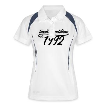 Limited Edition est 1992 - Frauen Polo atmungsaktiv - Weiß/Navy - Vorne