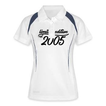 Limited Edition est 2005 - Frauen Polo atmungsaktiv - Weiß/Navy - Vorne
