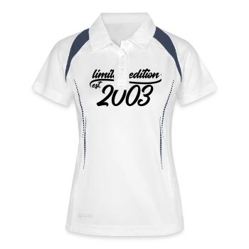Limited Edition 2003 is - Polo respirant Femme - blanc/marine - Devant