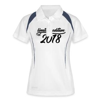 Limited Edition 2018 is - Polo respirant Femme - blanc/marine - Devant