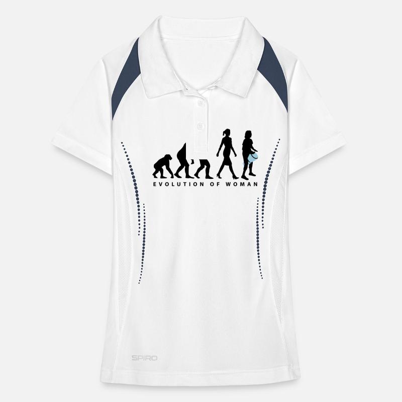 Evolution der Frau Djembe Frauen Polo atmungsaktiv