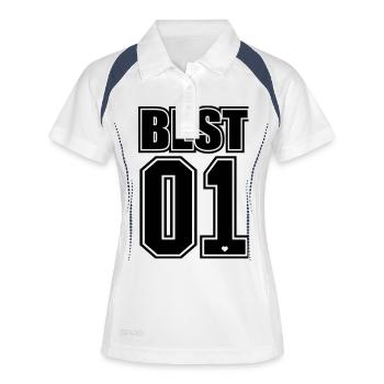 Meilleurs amis pour toujours / amis cadeau 1 - Polo respirant Femme - blanc/marine - Devant