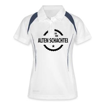 Club des vieilles boîtes (1c) - Polo respirant Femme - blanc/marine - Devant
