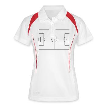 Spielfeld - Frauen Polo atmungsaktiv - Weiß/Navy - Vorne