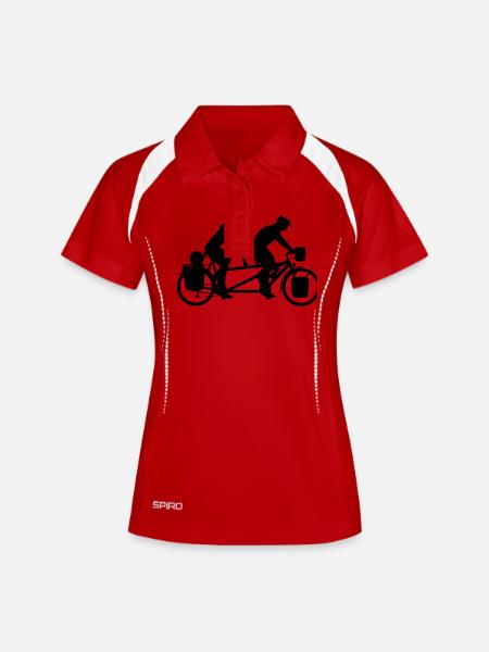 Tandem Paar - Women's Polo breathable - white/navy