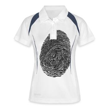 empreinte - Polo respirant Femme - blanc/marine - Devant