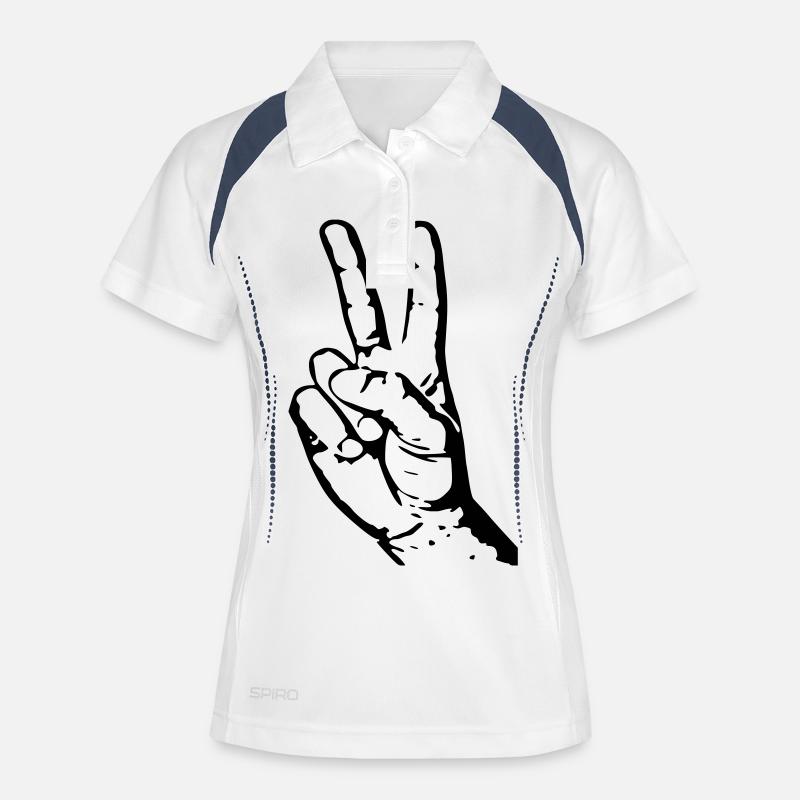 peace - Women's Polo breathable - white/navy