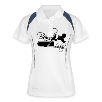Baby Loading Logo - Frauen Polo atmungsaktiv - Weiß/Navy - Vorne