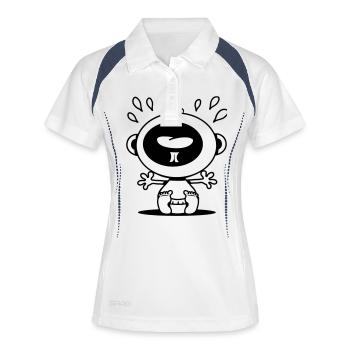 Bébé pleure - Polo respirant Femme - blanc/marine - Devant