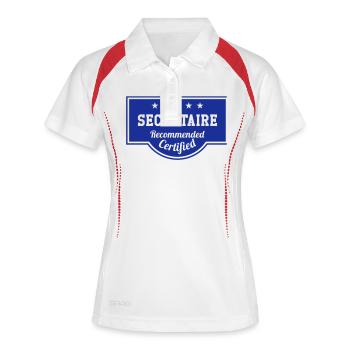 Secrétaire - Polo respirant Femme - blanc/marine - Devant