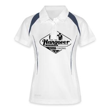 hangover_night_loading_f1 - Frauen Polo atmungsaktiv - Weiß/Navy - Vorne