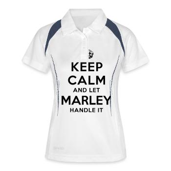keep calm and let marley handle it - Women's Polo breathable - white/navy - Front