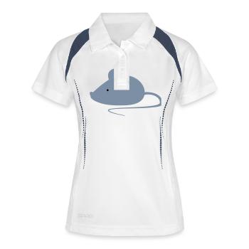 mouse - Women's Polo breathable - white/navy - Front