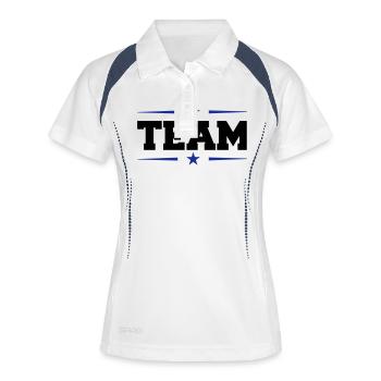 team - Women's Polo breathable - white/navy - Front