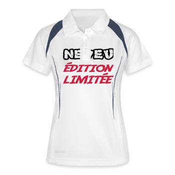 NEVEU édition limitée - Polo respirant Femme - blanc/marine - Devant