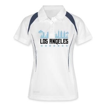 Los Angeles - Women's Polo breathable - white/navy - Front