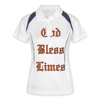 GodBlessLimes - Women's Polo breathable - white/navy - Front