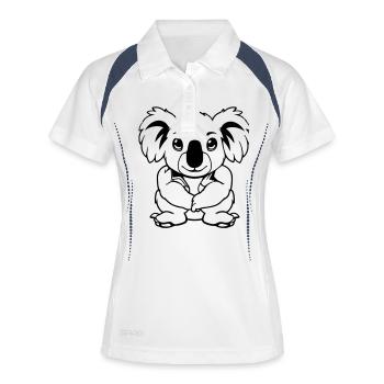 Koala Bear Comic - Women's Polo breathable - white/navy - Front