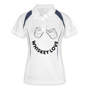 Whiskey - Frauen Polo atmungsaktiv - Weiß/Navy - Vorne